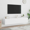 Väggmonterad TV-Bänk LED 2 st