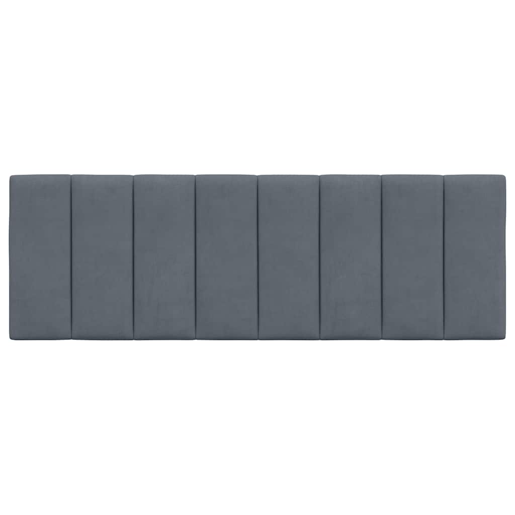 Headboard Cushion "Hanko" Dark Grey Velvet