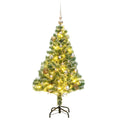 Plastgran 150 LEDs och kulor och snö