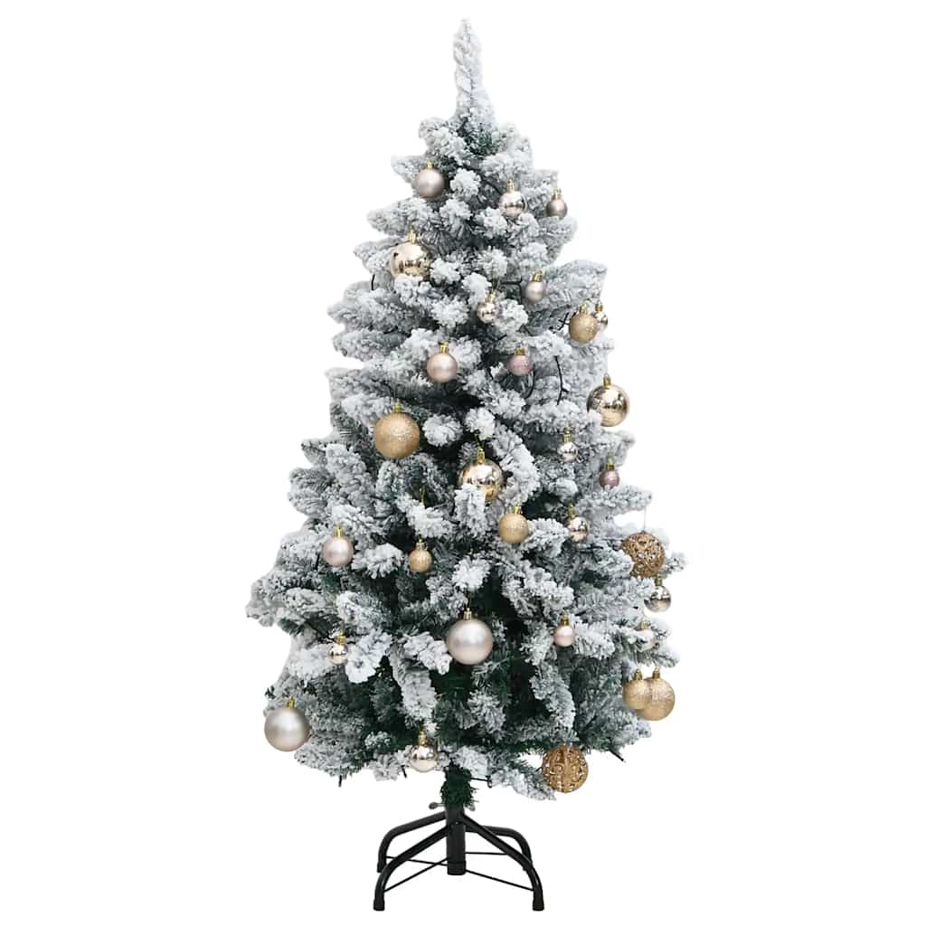 Plastgran med gångjärn 150 LEDs & kulor