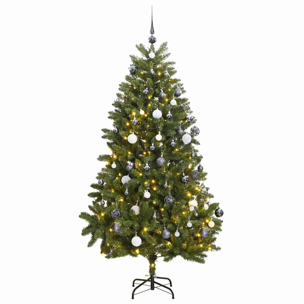 Plastgran med gångjärn 150 LEDs & kulor