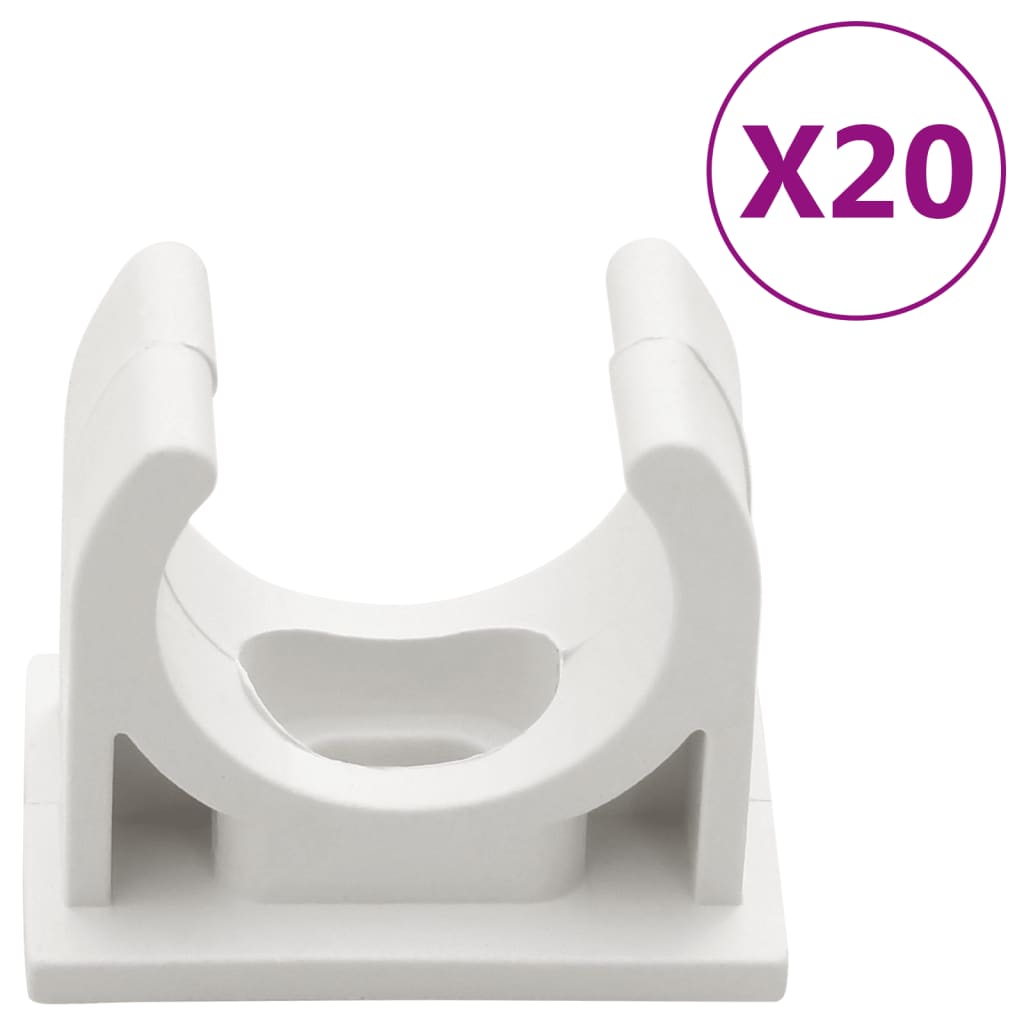 Kabelkanal med klämmor Ø20 mm PVC