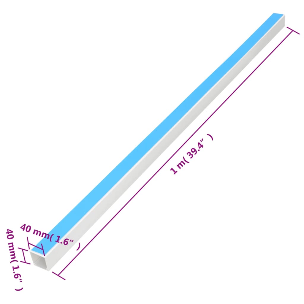 Kabelkanal självhäftande 30 m PVC