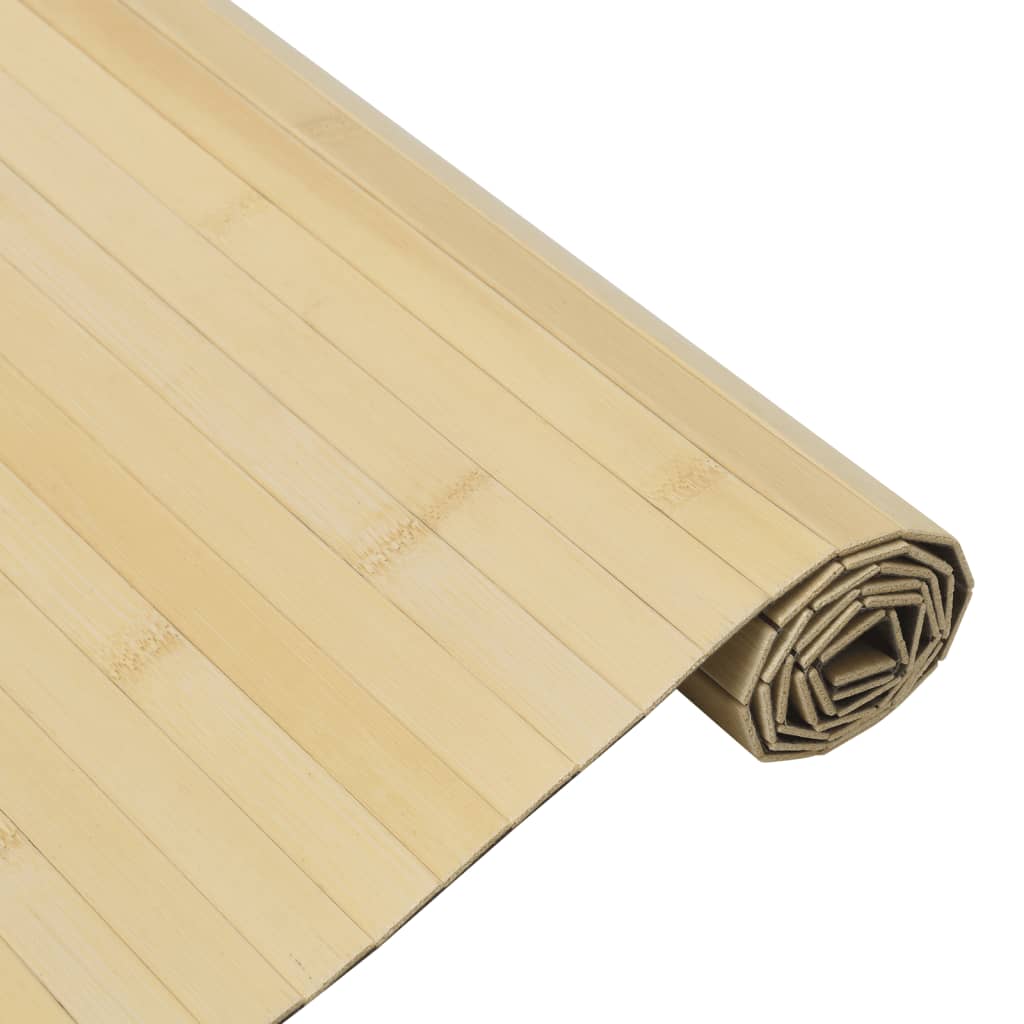Matta rektangulär naturlig bambu