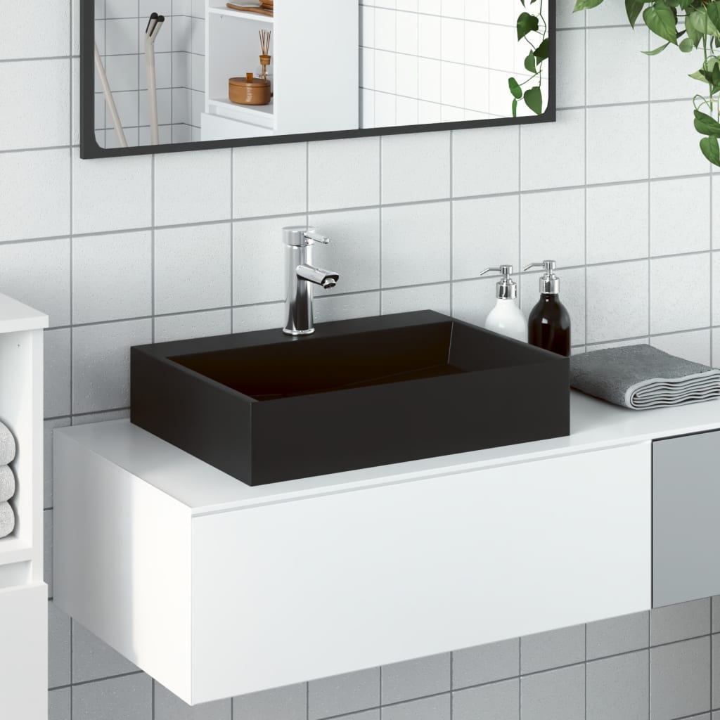 Handfat mineralgjuten och marmor matt
