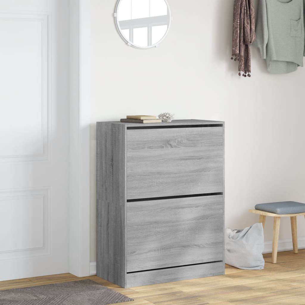 Skoskåp med 2 flip-lådor