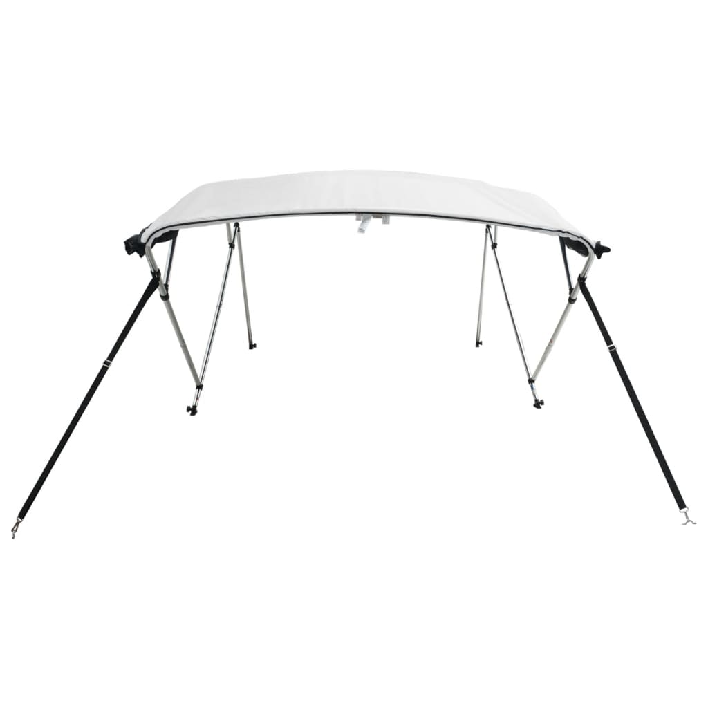 Båtkapell med 4 bågar med sidoväggar i nät 243x(170-182)x137 cm