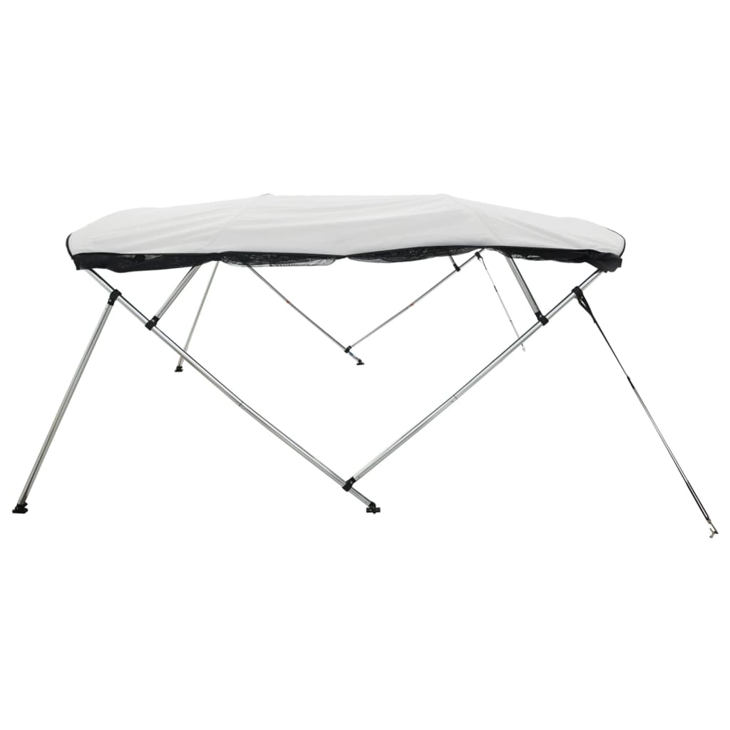 Båtkapell med 4 bågar med sidoväggar i nät 243x(170-182)x137 cm