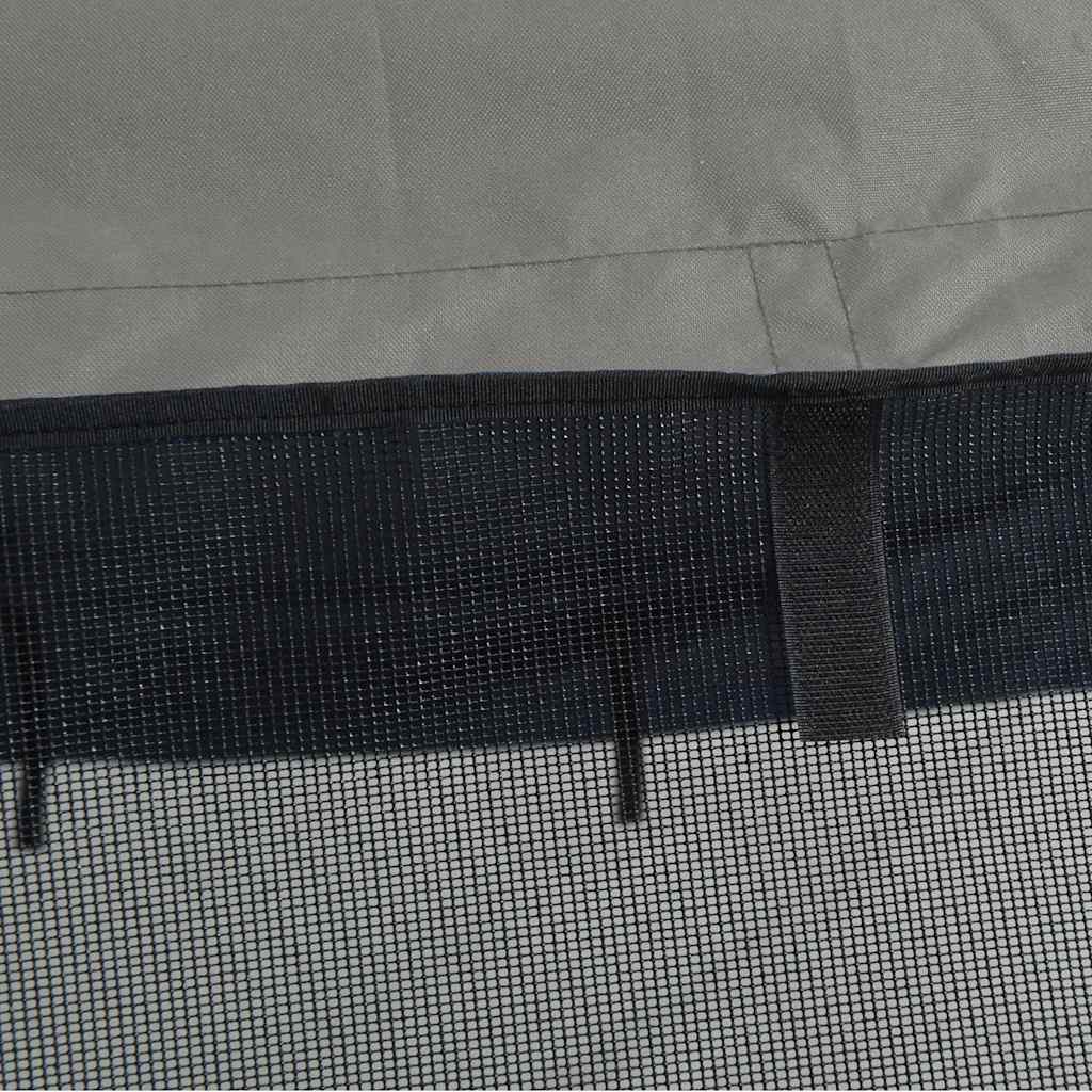 Båtkapell med 4 bågar med sidoväggar i nät 243x(170-182)x