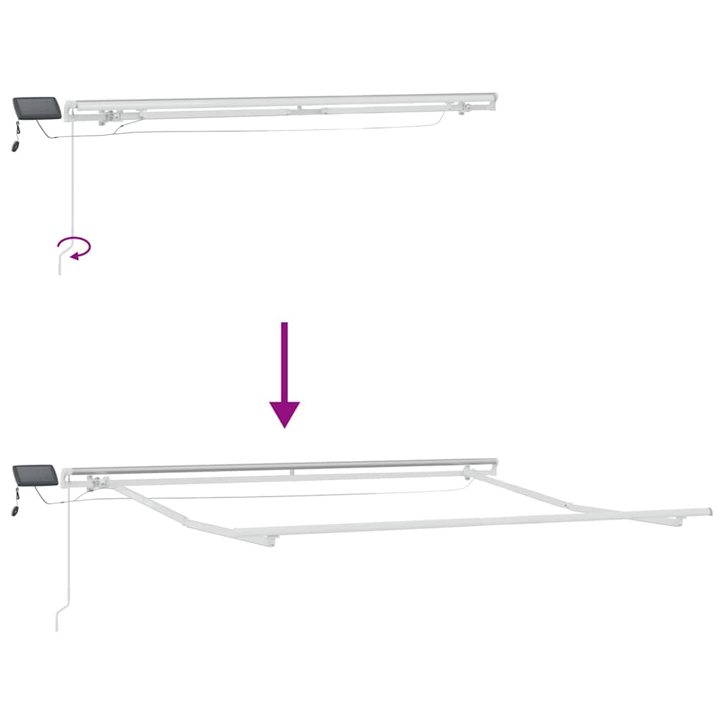 Markis Manuellt Infällbar med Leds