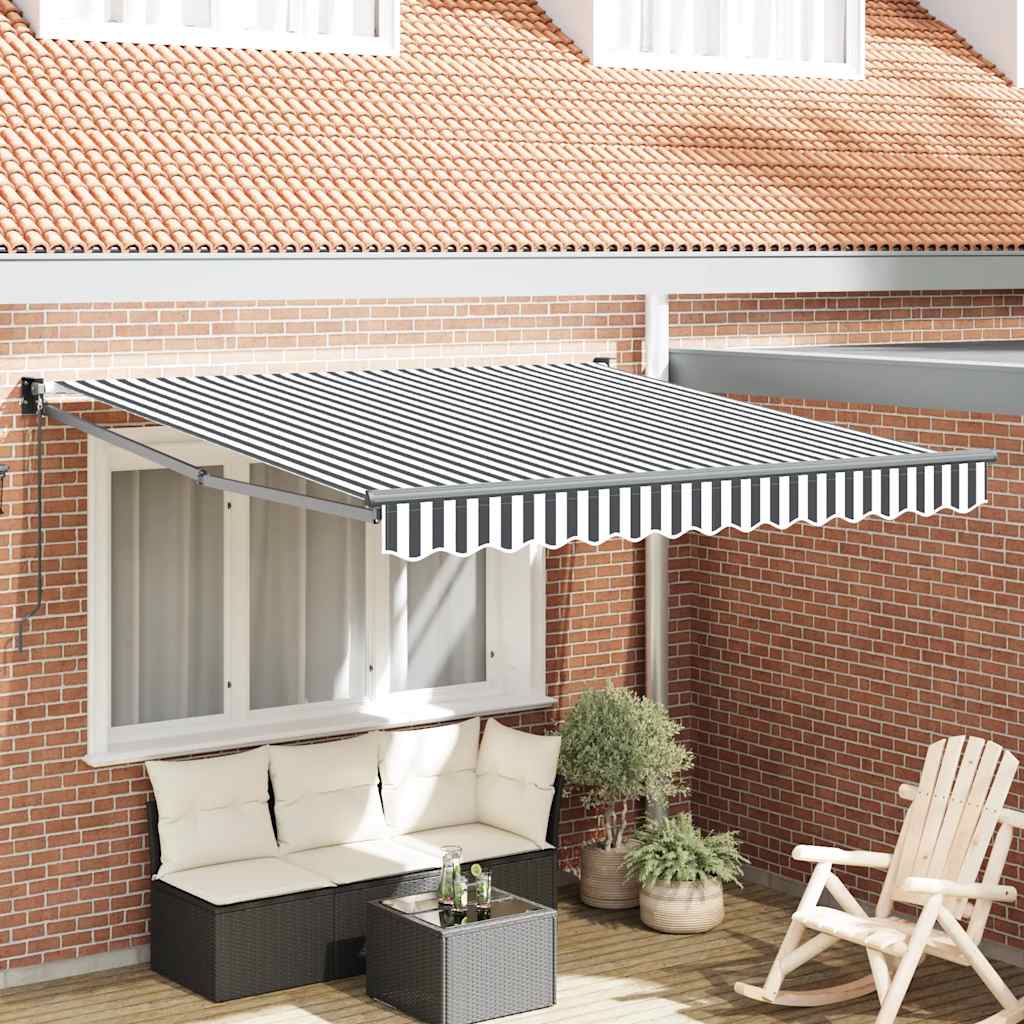 Markis infällbar och , tyg och aluminium