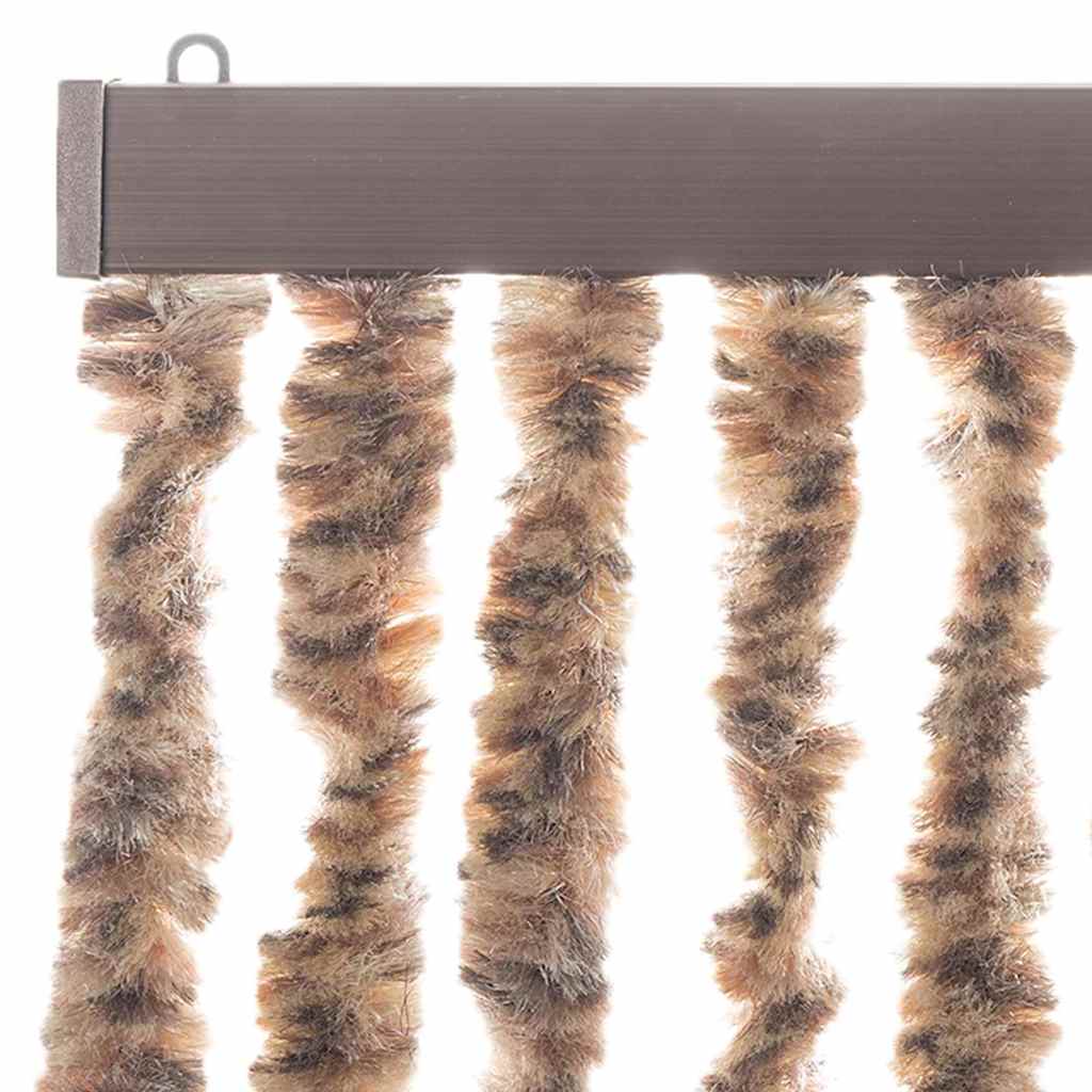 Insektsgardin och mörkbrun chenille