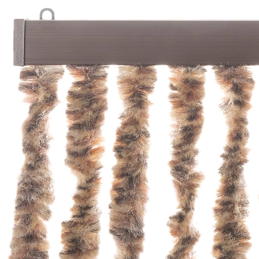 Insektsgardin och mörkbrun chenille