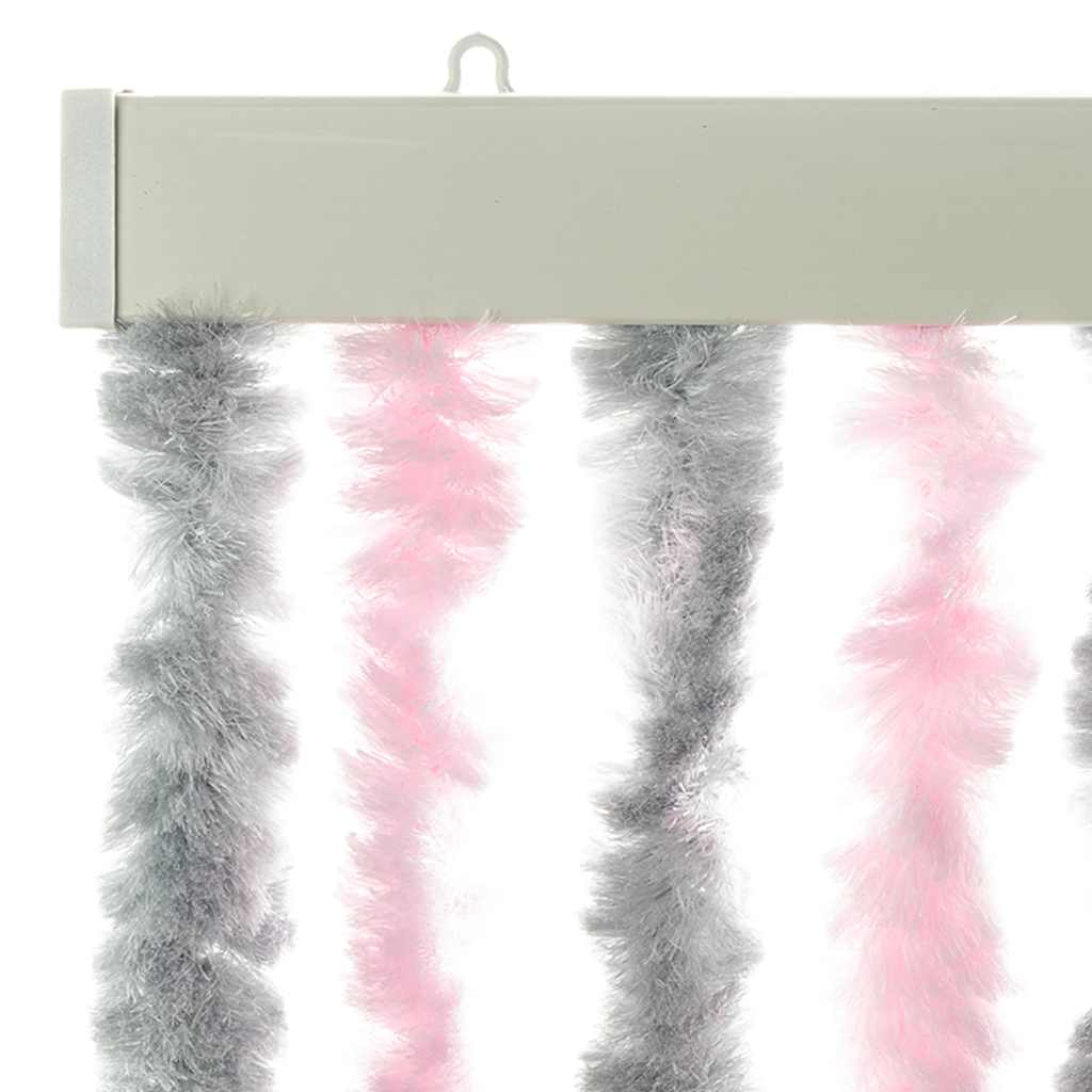 Insektsgardin silvergrå och chenille