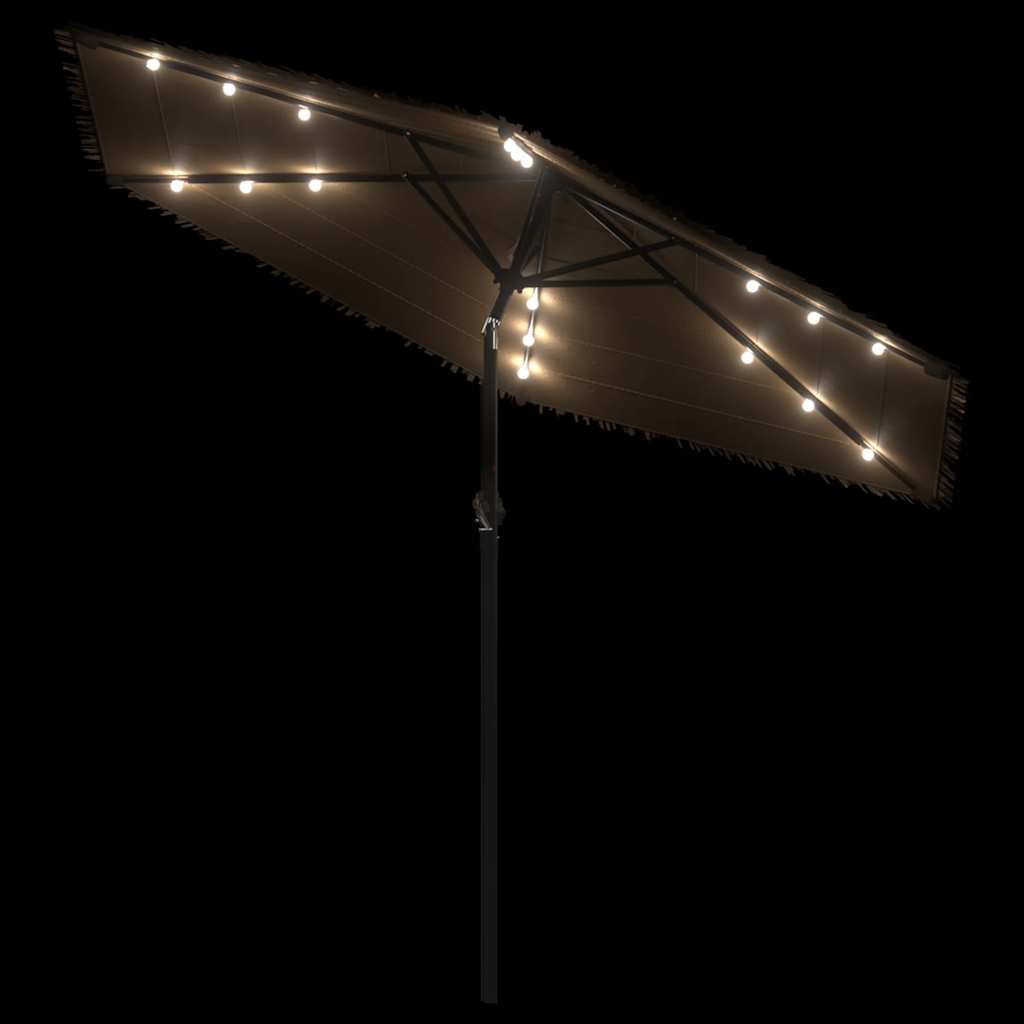 Trädgårdsparasoll med Leds och Stålstång