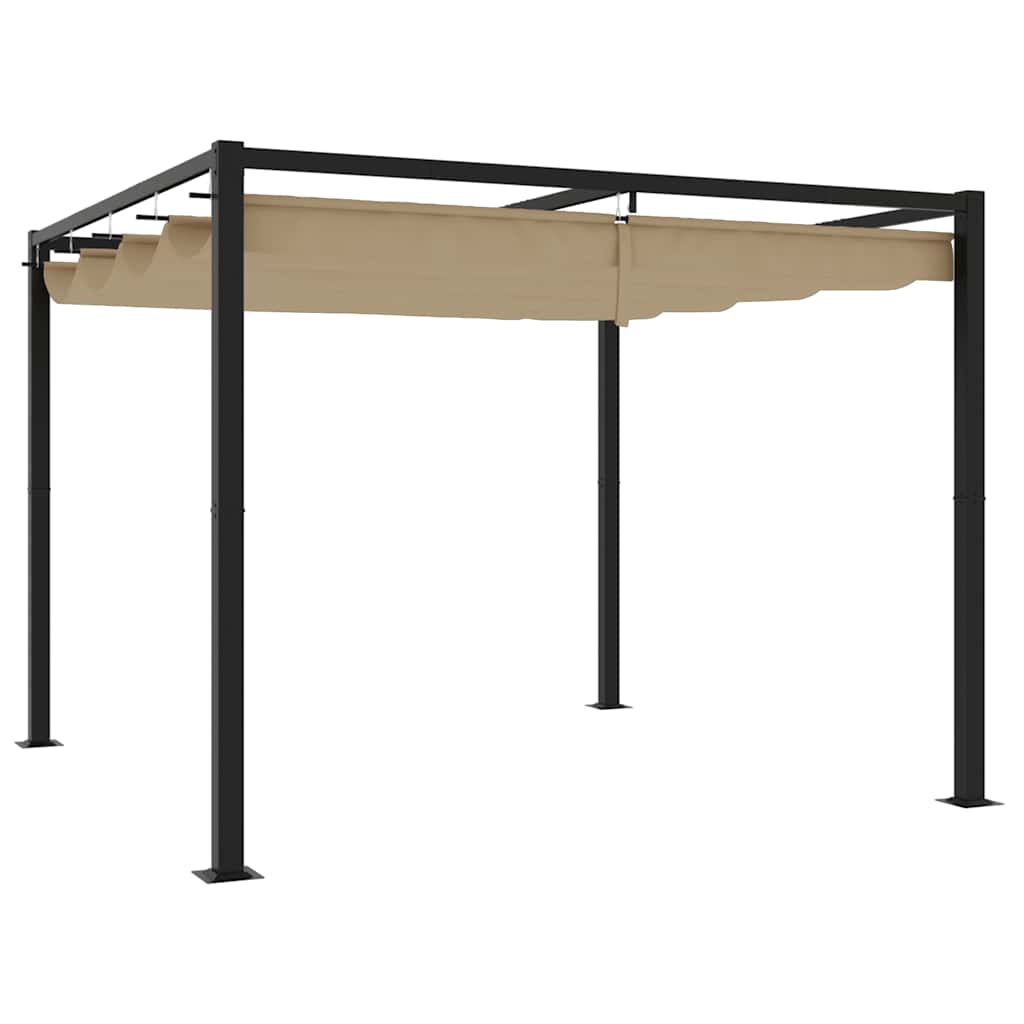 Paviljong med Infällbart Tak