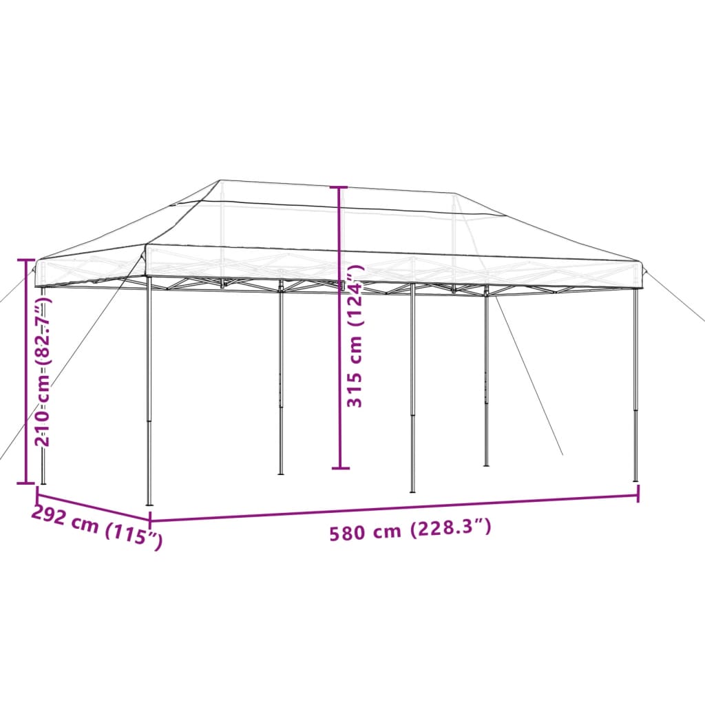 Pop-Up hopfällbart partytält