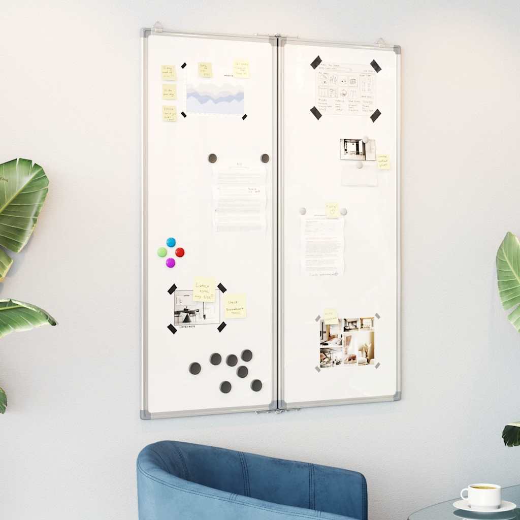 Magnetisk whiteboard hopfällbar