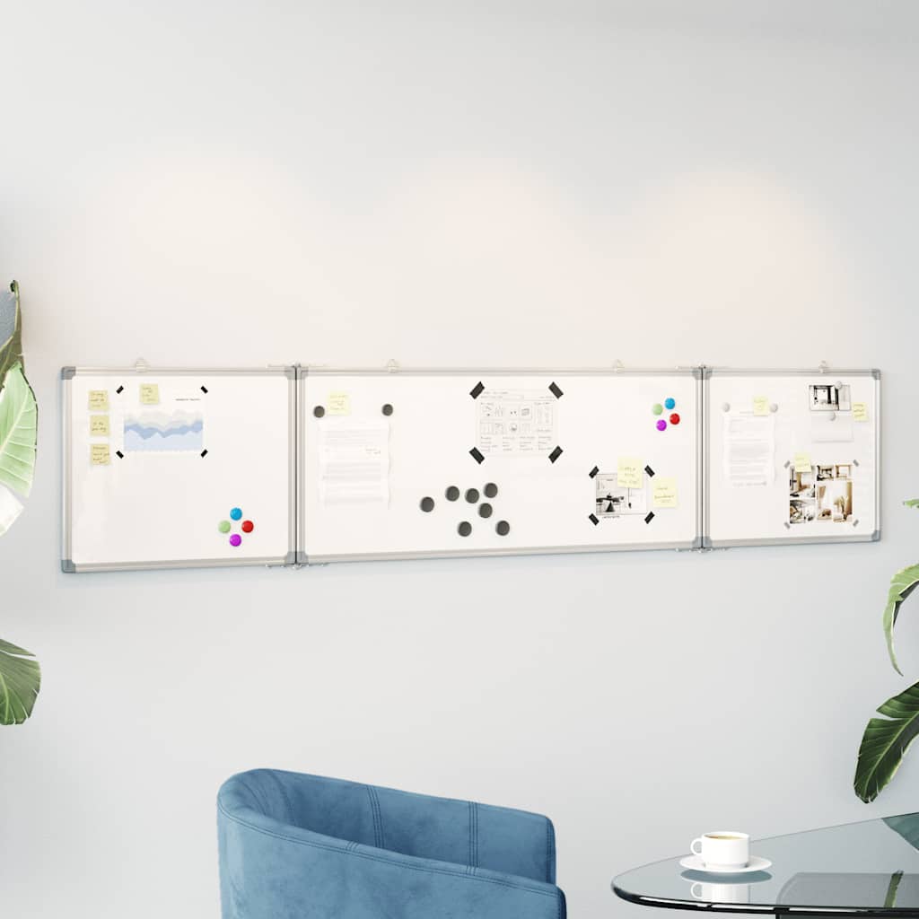 Magnetisk whiteboard hopfällbar