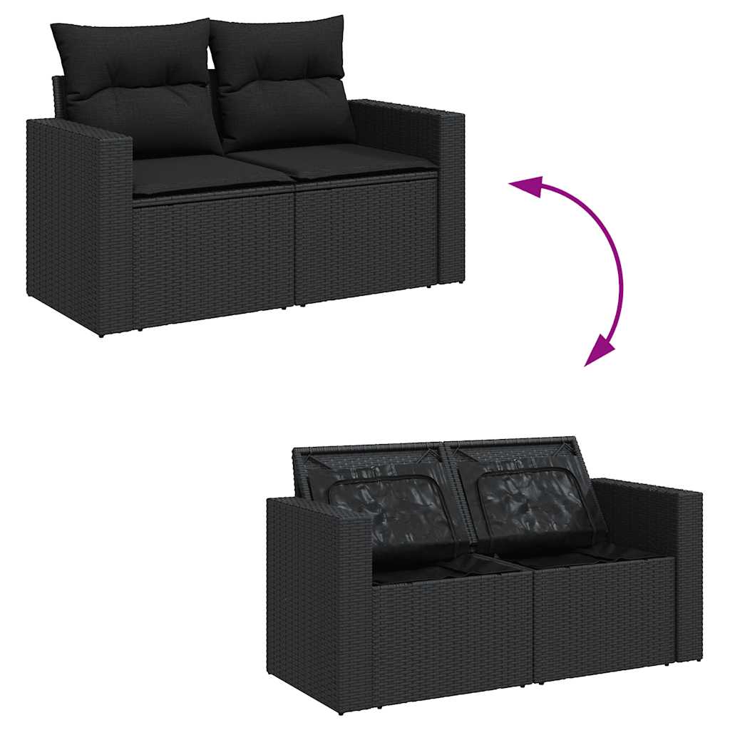 Loungegrupp för trädgården m. dynor 11 delar