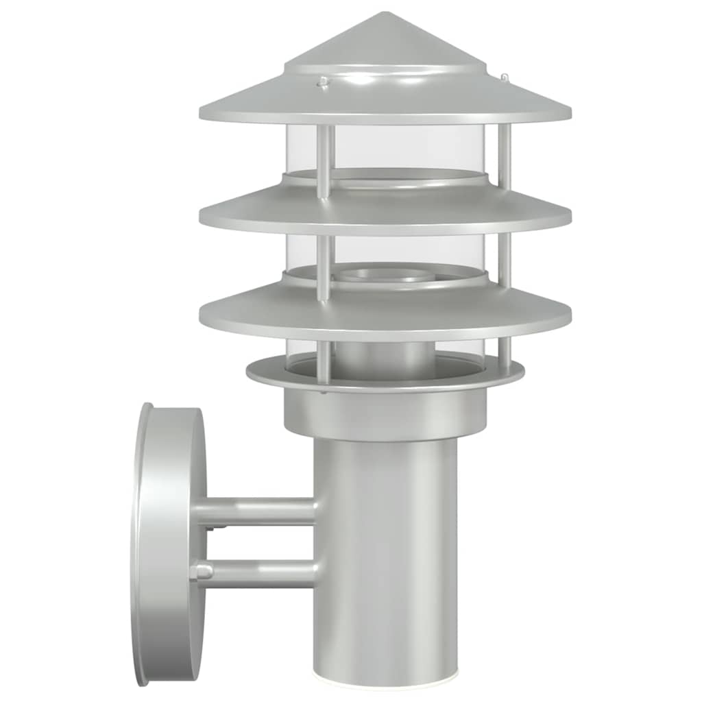 Utomhusvägglampa 2 st rostfritt