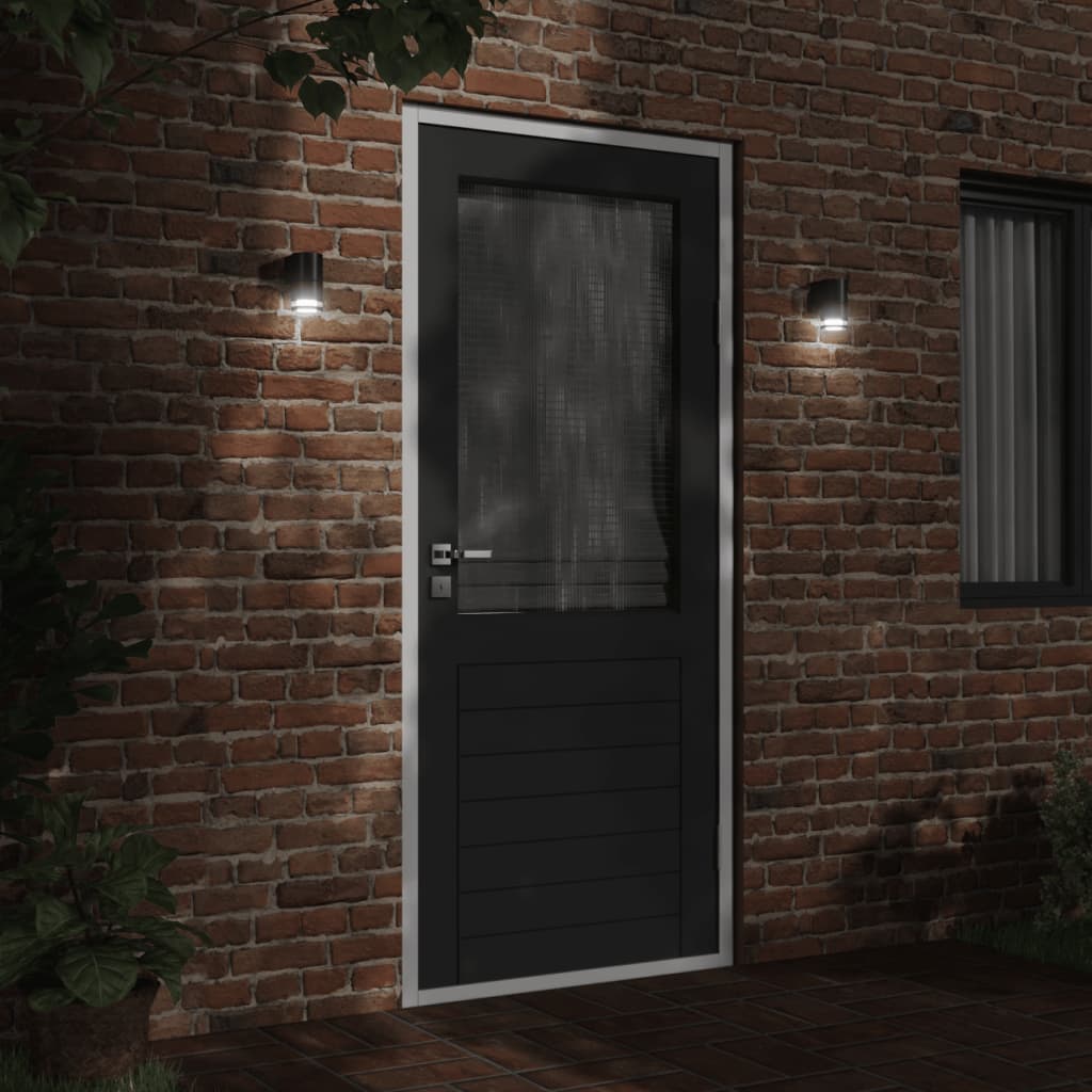 Utomhusvägglampor 2 st gjuten aluminium