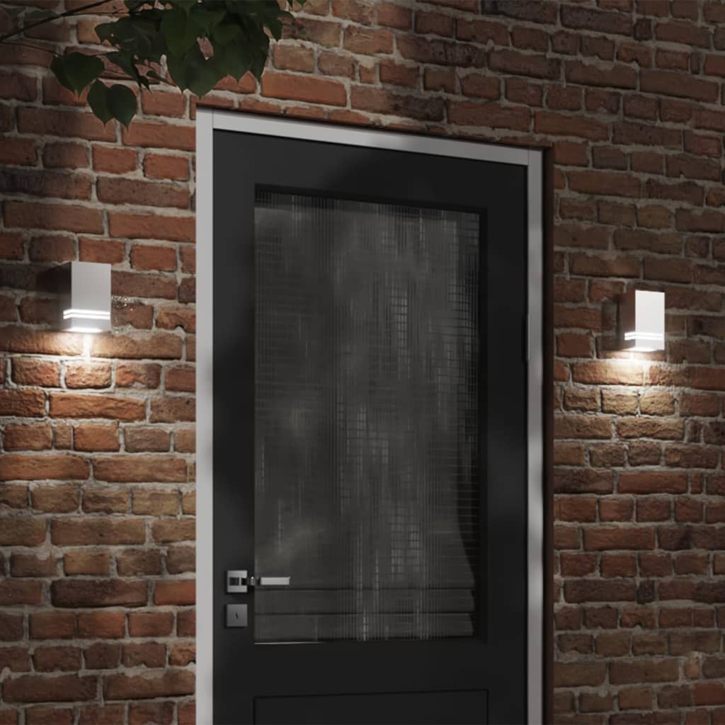 Utomhusvägglampa 2 st rostfritt