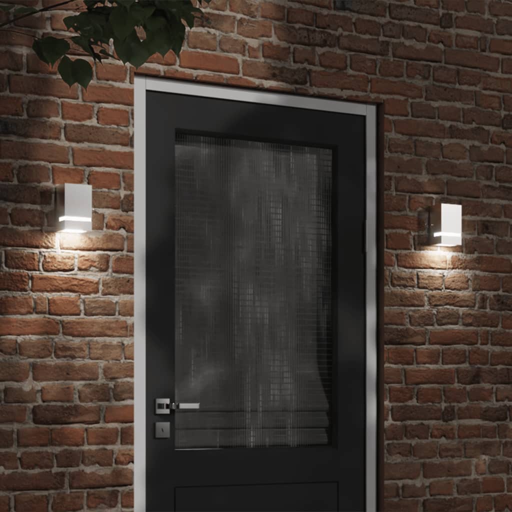 Utomhusvägglampa 2 st rostfritt