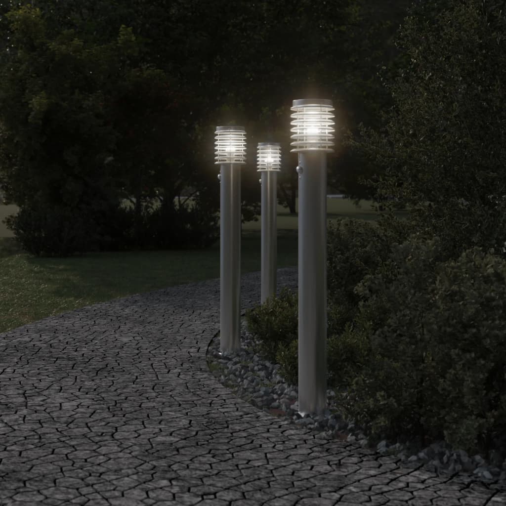 Utomhusgolvlampa med sensor rostfritt stål
