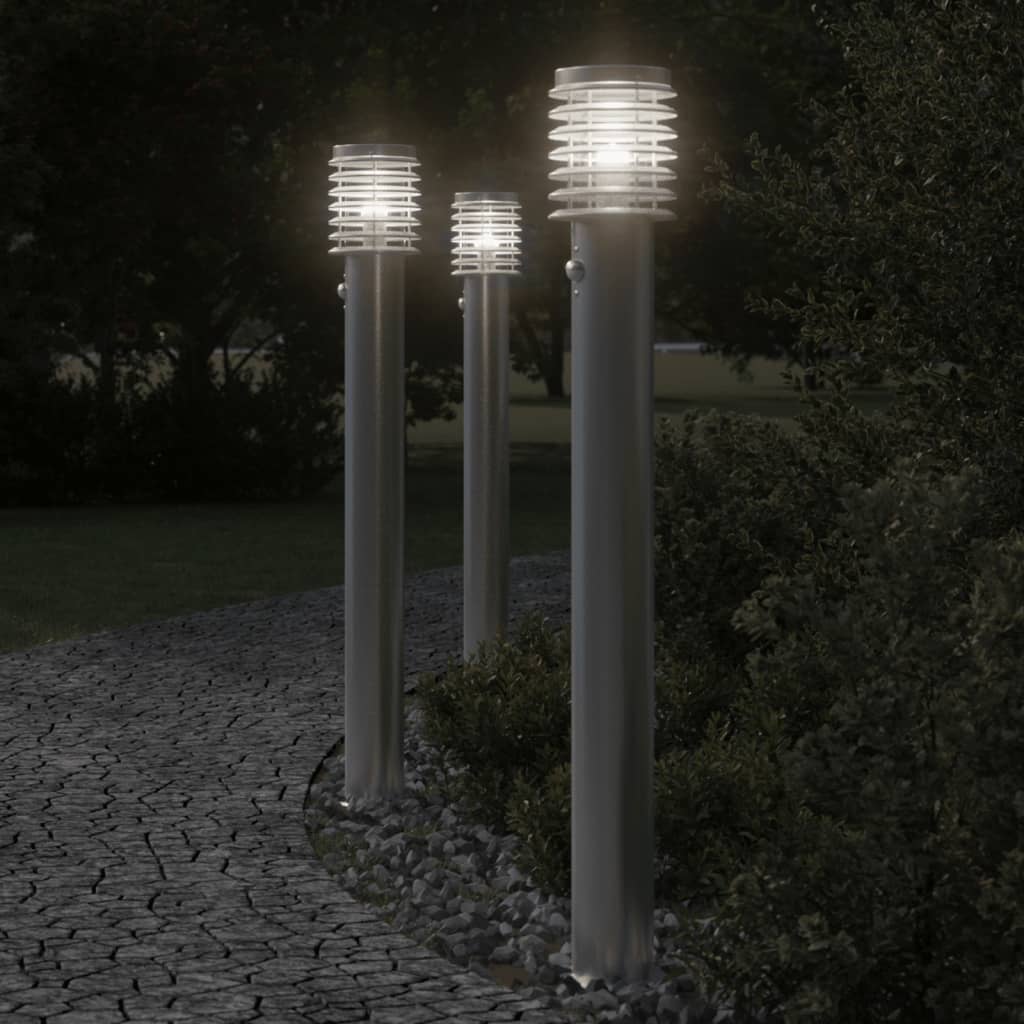 Utomhusgolvlampa med sensor rostfritt stål