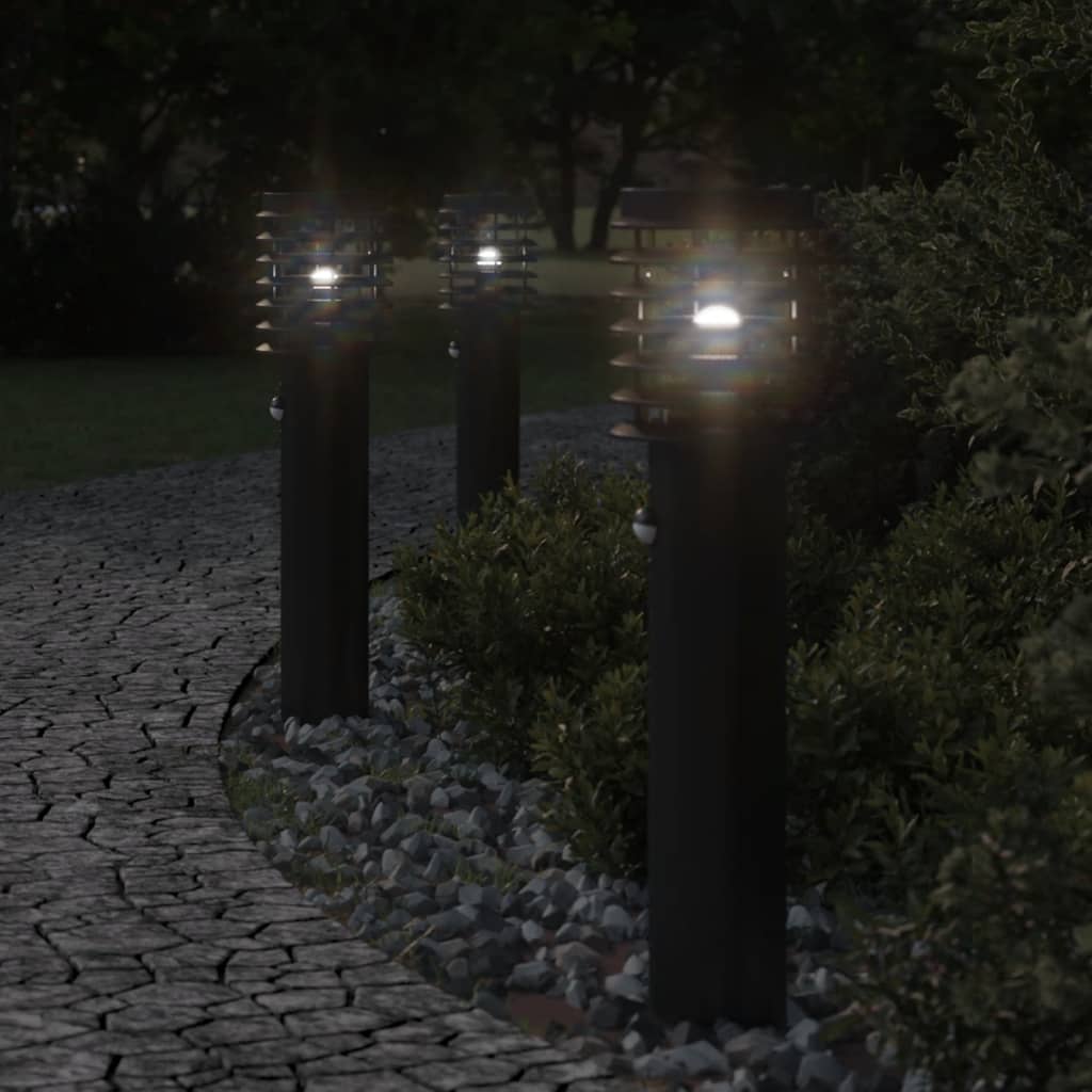 Utomhusgolvlampa med sensor 60 cm rostfritt stål
