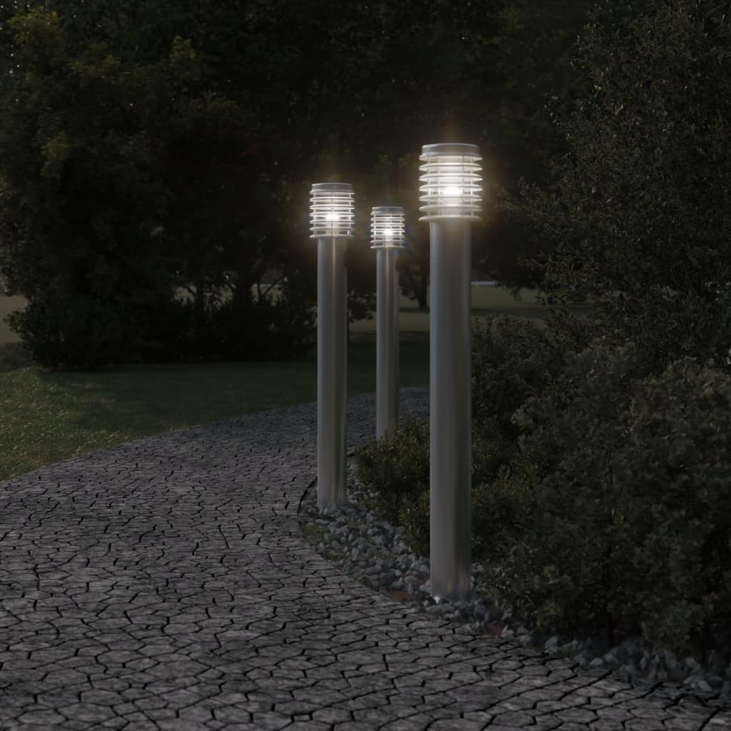 Utomhusgolvlampa med Eluttag Rostfritt