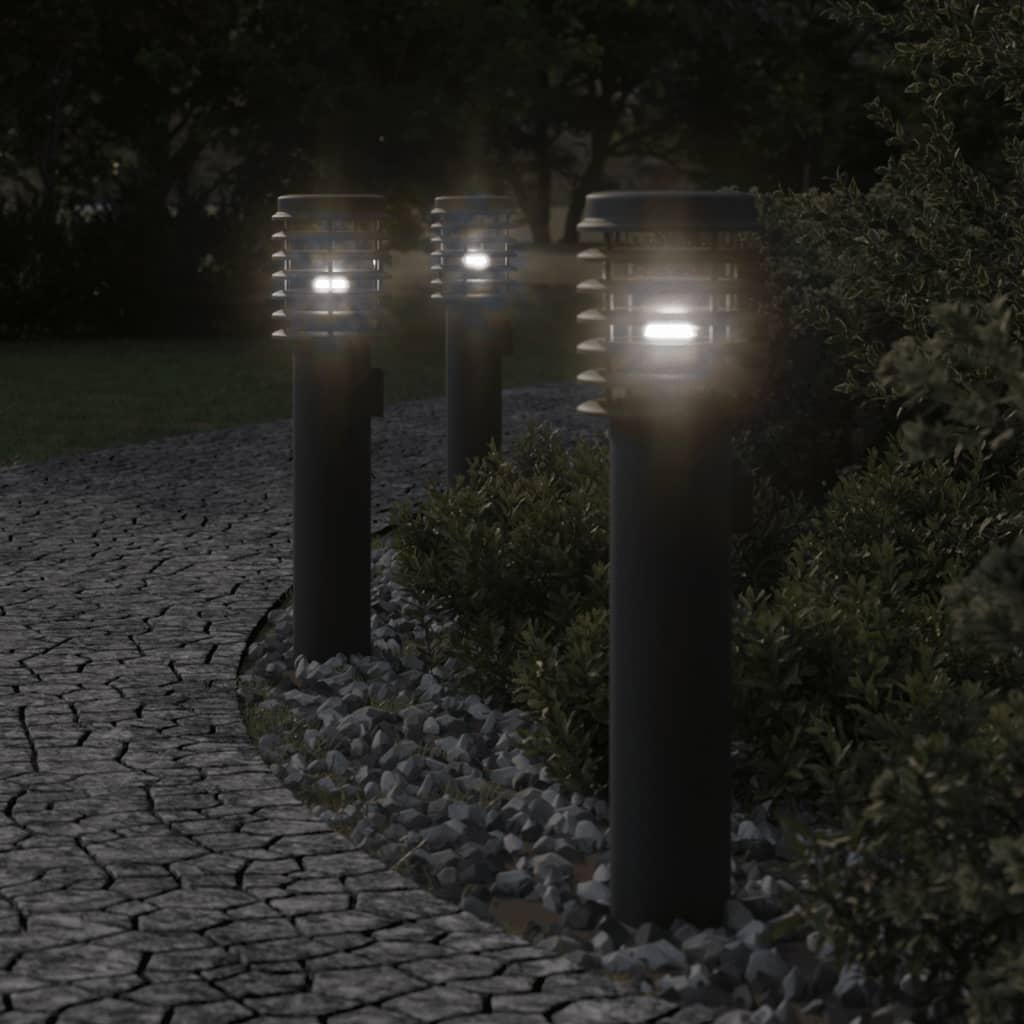Utomhusgolvlampa med Eluttag Rostfritt