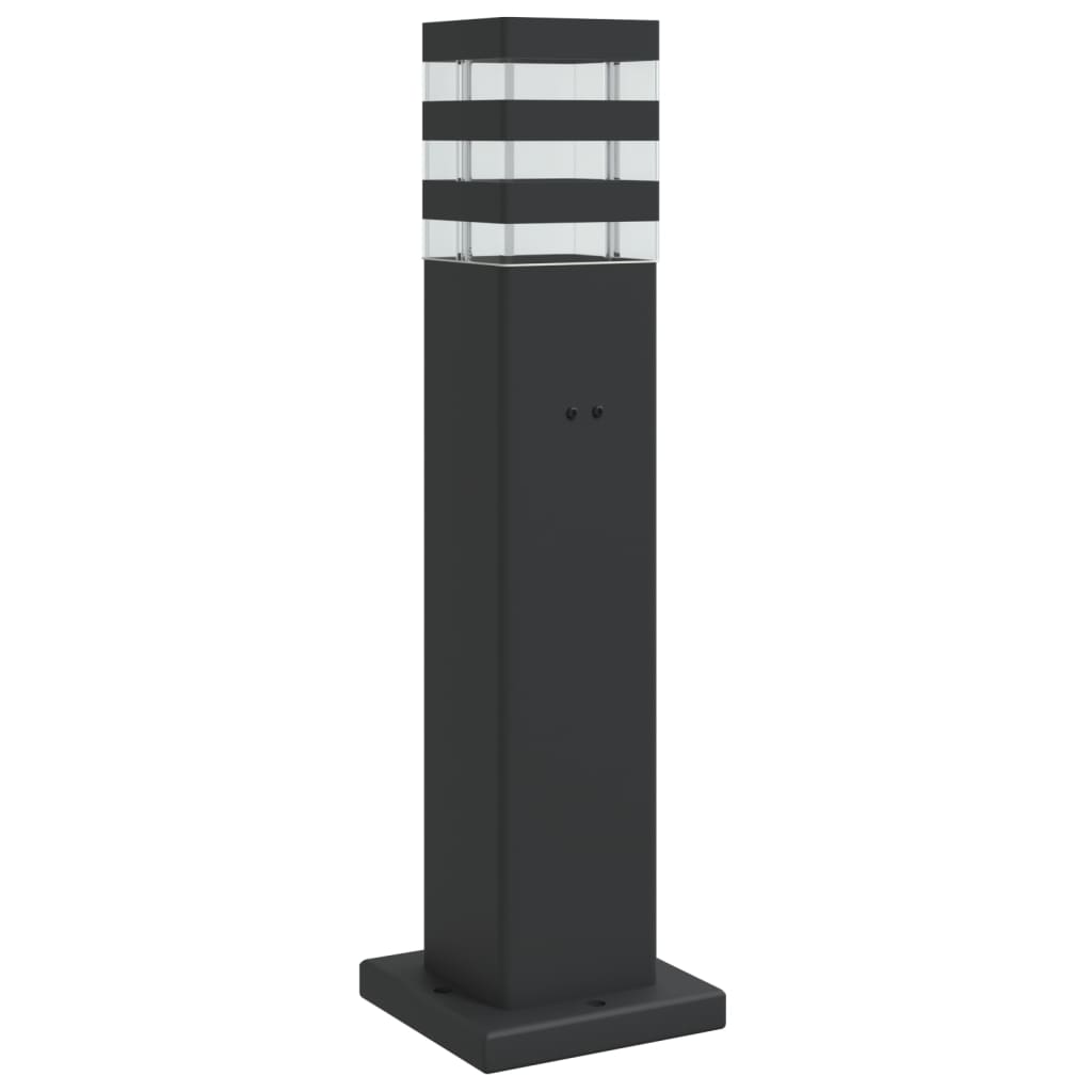 Utomhusgolvlampa med eluttag 80 cm aluminium