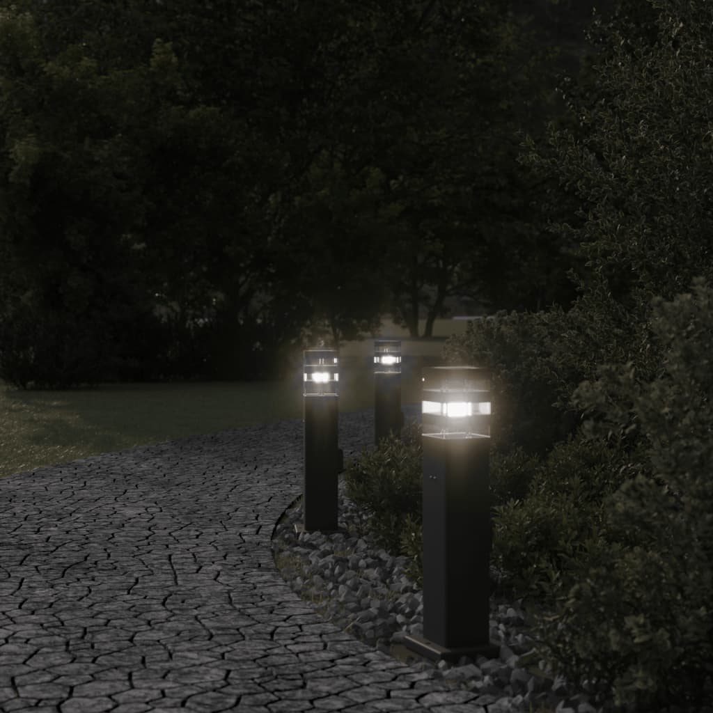 Utomhusgolvlampa med eluttag 80 cm aluminium