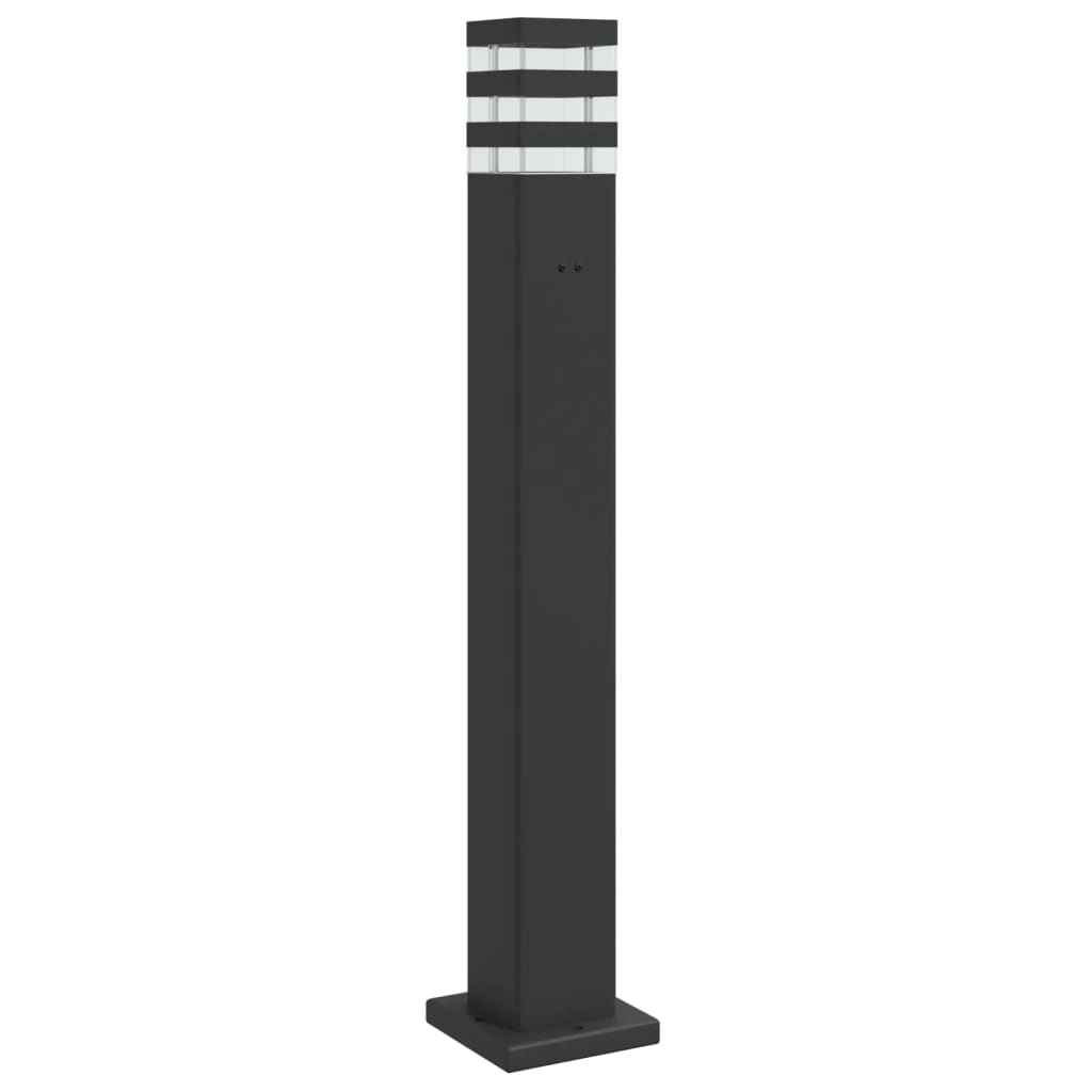 Utomhusgolvlampa med eluttag 80 cm aluminium