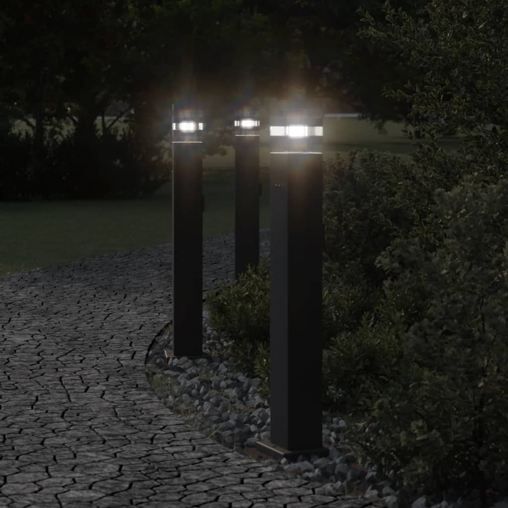 Utomhusgolvlampa med eluttag 80 cm aluminium