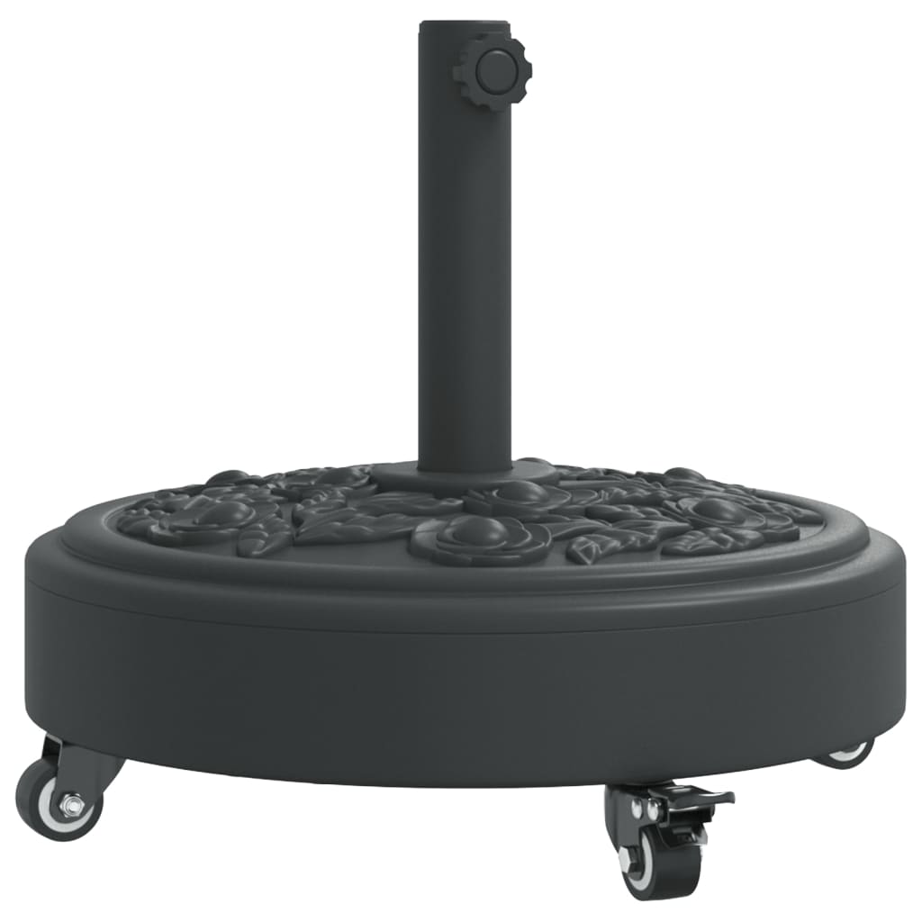 Parasollfot med hjul för Ø38 och 48 mm stolpar 27 kg rund