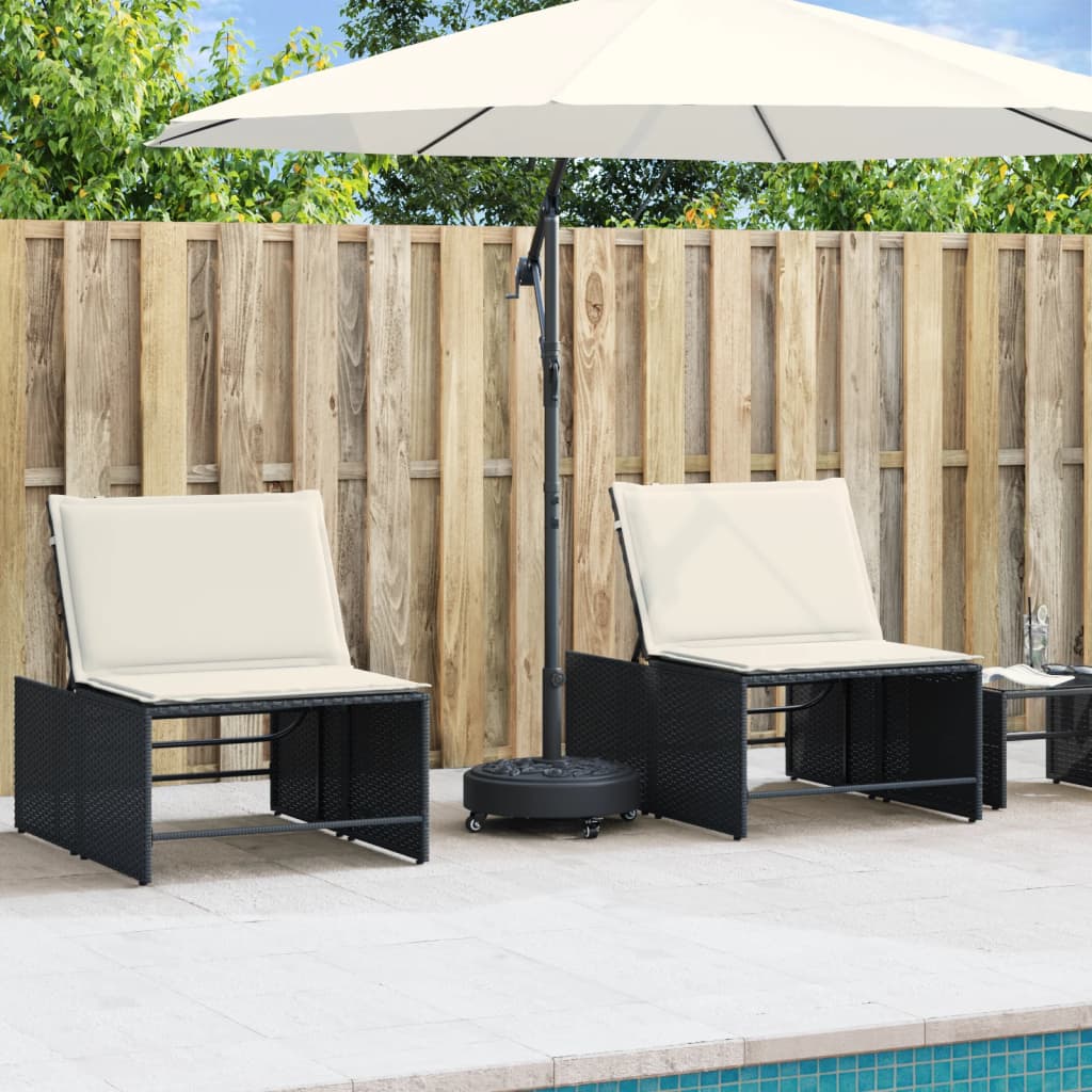 Parasollfot med hjul för Ø38 och 48 mm stolpar 27 kg rund