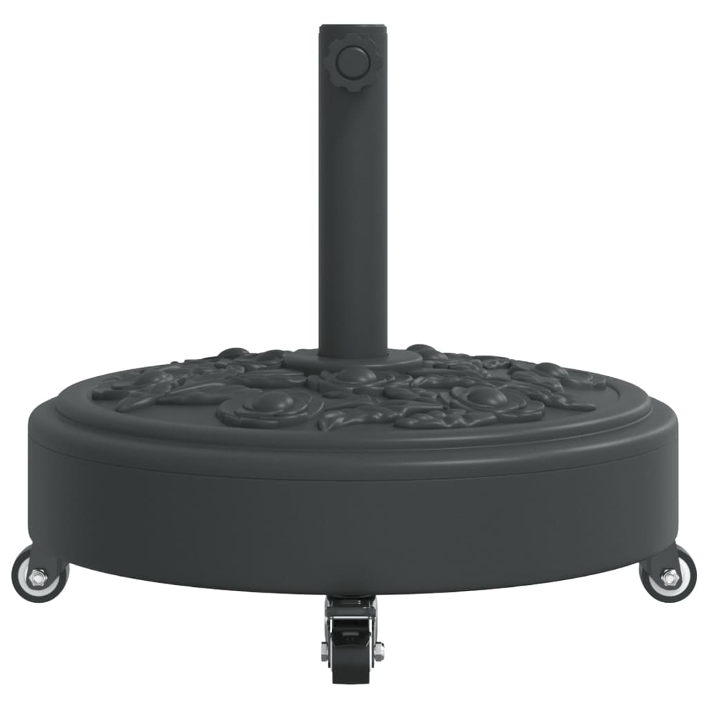 Parasollfot med hjul för Ø38 och 48 mm stolpar 27 kg rund