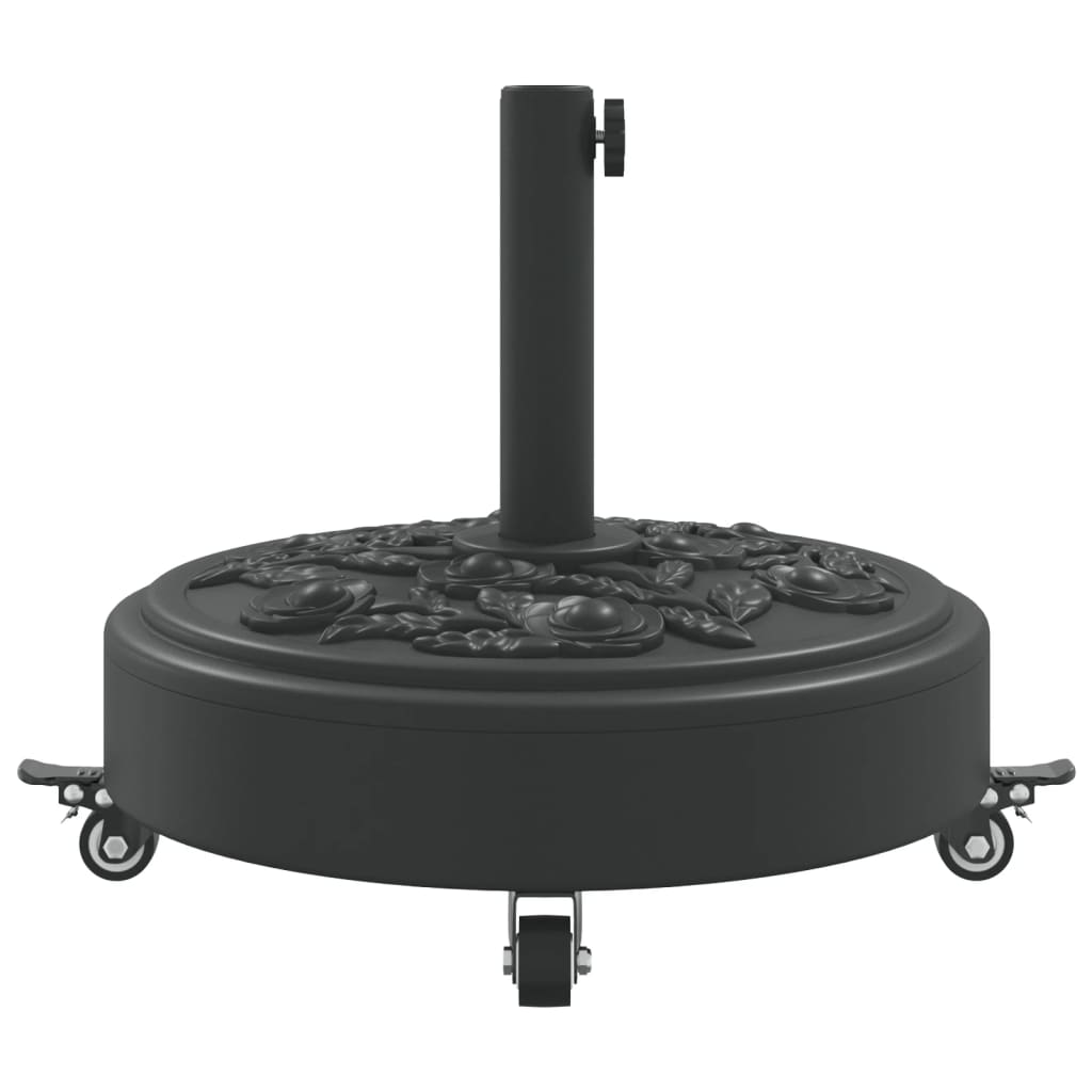 Parasollfot med hjul för Ø38 och 48 mm stolpar 27 kg rund