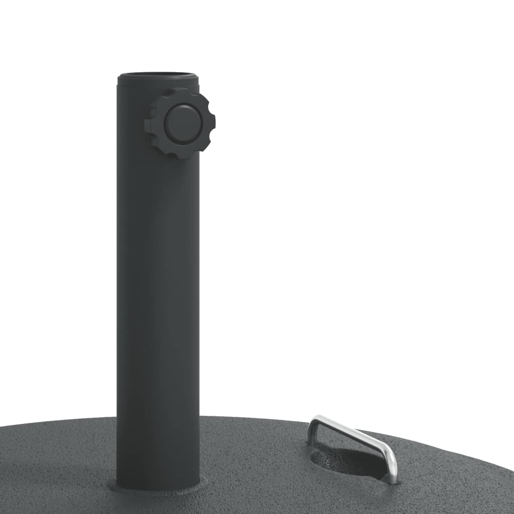 Parasollfot med handtag för Ø38 och 48 mm stolpar 25 kg rund