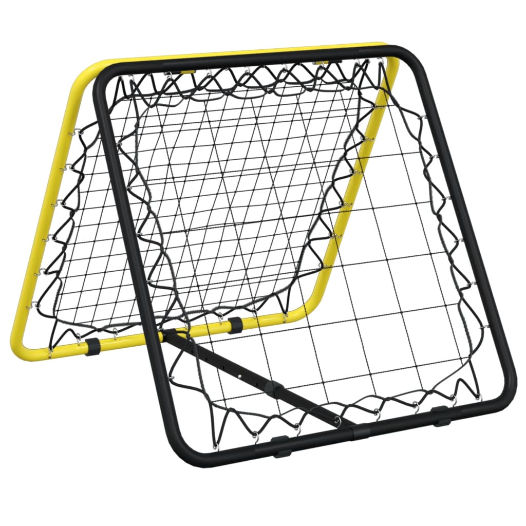 Fotbollsnät med rebounder dubbel justerbart och stål