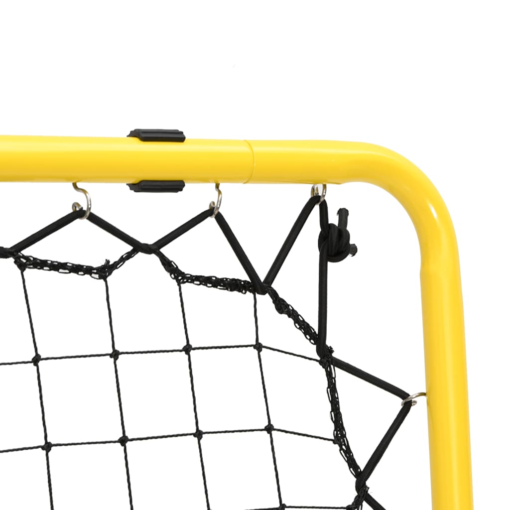 Fotbollsnät med rebounder dubbel justerbart och stål