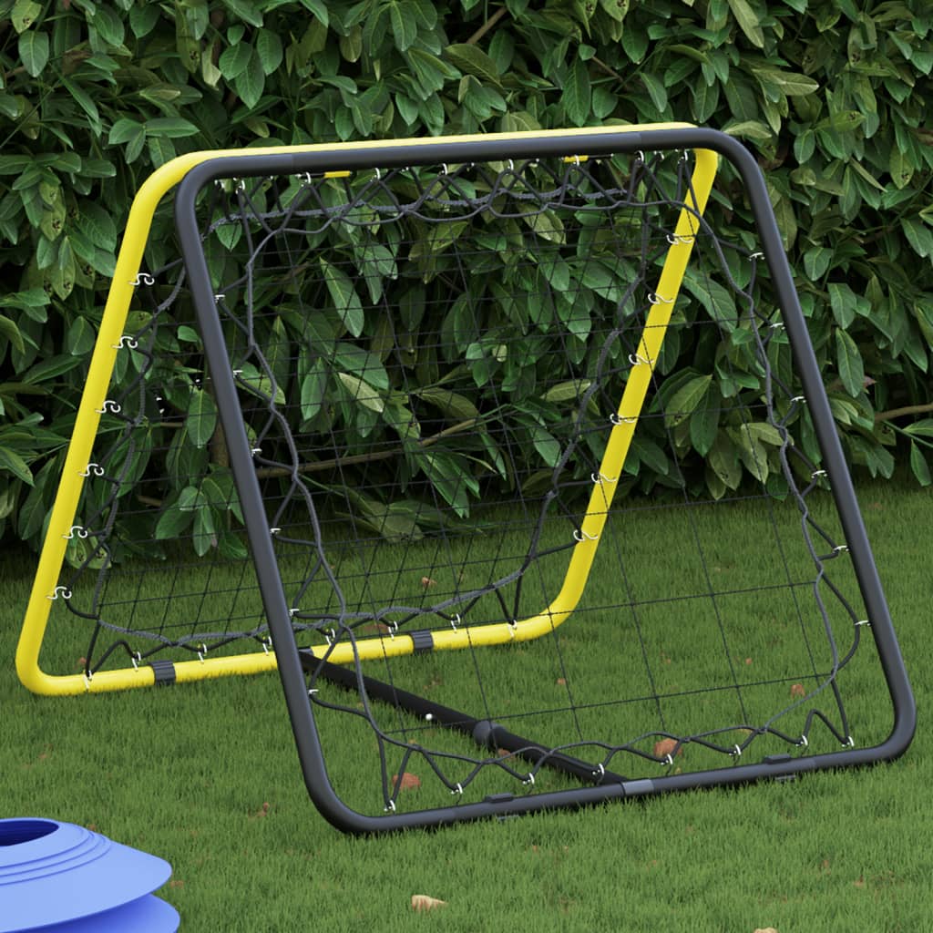 Fotbollsnät med rebounder dubbel justerbart och stål