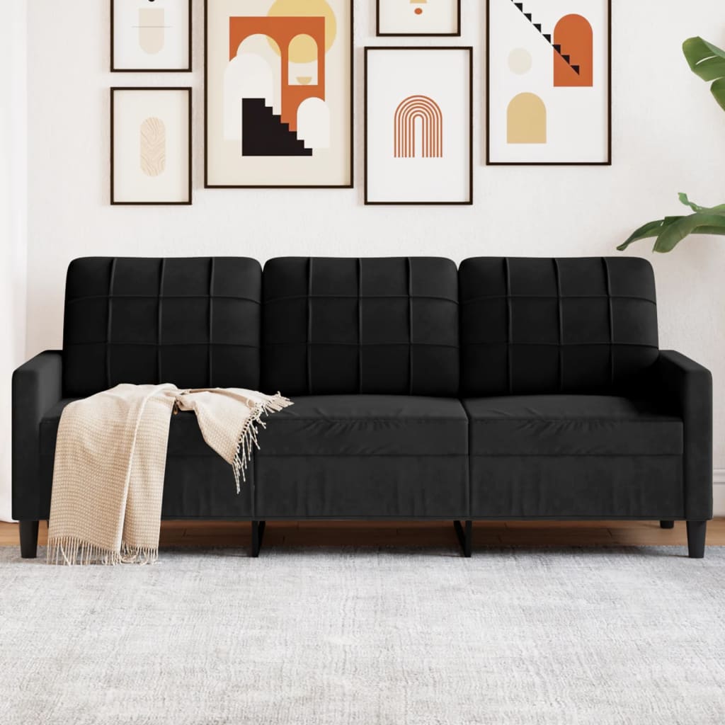 3-sitssoffa sammet