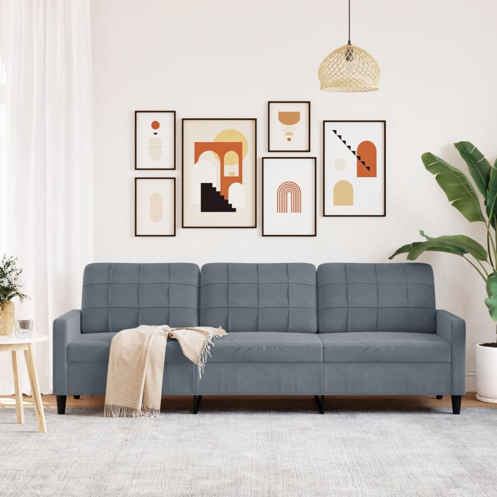 3-sitssoffa sammet