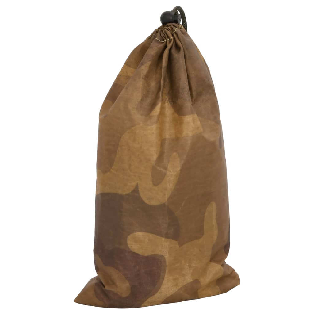 Camouflagenät med förvaringsväska sand