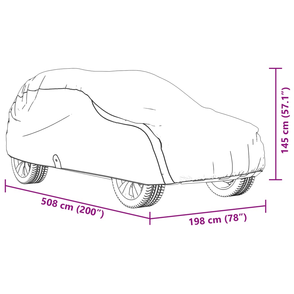 Bilöverdrag för SUV XL nonwoven tyg fulltäckande