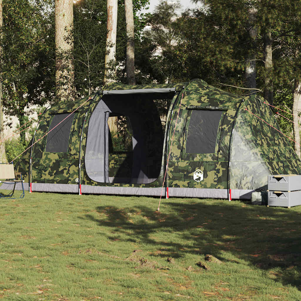 Campingtält Tunnel 4 Personer Kamouflage Vattentätt